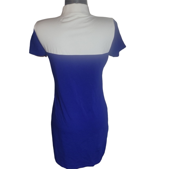 DKNY Blue and White T Shirt Dress M - Picture 6 of 7